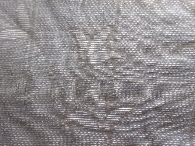 JAPANESE KIMONO / ANTIQUE KIMONO / SILK / DORO OSHIMA TSUMUGI / WOVEN FLOWER